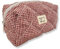 YOJOY Trousse de Toilette Femme, Trousse Maquillage, Trousse de Toilette de Voyage pour Hommes et femmes, Pochette Maquillage en Coton matelassé, accessoires de voyage, Organisateur maquillage (ROUGE)