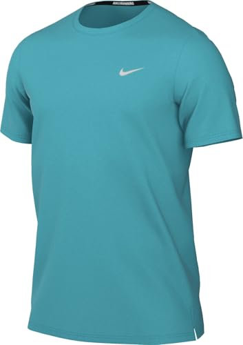 Nike Miler Dri-Fit UV DV9315-345 Haut de Course à Manches Courtes pour Homme, Dusty Cactus/Argenté réfléchissant Taille M