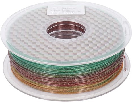 3D -Drucker Multi -Farb -Seide -Pla -Filament -Bündel, 1,75 mm hoher Transparenz Gute Zähigkeit Nachfüllfilament für lebendigen 3D -Druck