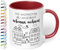 Freundschafts-Tasse mit Namen – „Ich wünschte, du würdest nebenan wohnen!“ – Personalisierte Geschenk-Idee für beste Freundin BFF - Abschiedsgeschenk - Keramik, ca. 330ml, Bordeaux