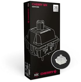 CHERRY MX2A RGB Ergo Clear Switch Kit, 36 Mechanische Tastatur-Schalter | Original CHERRY-Qualität, für DIY, Hot Swap, Custom oder Gaming-Keyboard, Taktiler Switch ohne Klick, Leichtgängig & Spürbar