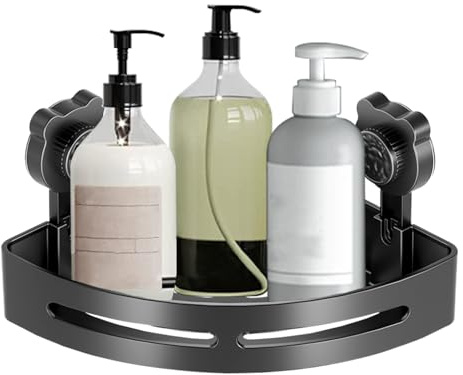 Eckablage Duschkorb, Dusch Organizer Mit Saugnapf, Duschkorb Ecke Schwarz Ohne Bohren, Shampoo Halterung Für Bäder, Küchen, Wohnräume