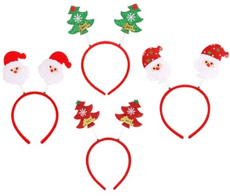 Beavorty 4 Pièces Accessoires Noël Tête Sapin de Noël et pour Garçon Fille et Adultes pour Fêtes et