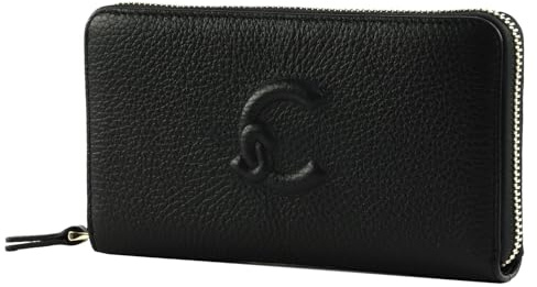 Coccinelle Leder Geldbörse Dulse Soft Zip Around Wallet Noir schwarz