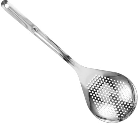 ULTECHNOVO 1Pc Stainless Steel Household Strainer Skimmer Spoon Wear Resistant Filtering Tool for French Fries Poached Eggs and More Practical Sichuan Pepper Scoop for Efficient