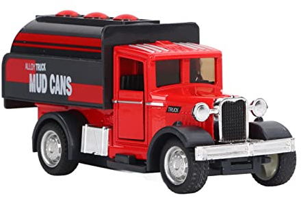 OEBUAFI Alloy Friction Powered Truck Toy, 1 32 Scale Pull Back Car Toy with Light and Sound, for Boys Girls Kids Toddlers (Mud)