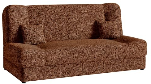 Mirjan24 Schlafsofa Jonas, Sofa mit Bettkasten und Schlaffunktion, Bettsofa, Dauerschläfer-Sofa, Schlafcouch, Materialmix, Couch vom Hersteller, Wohnlandschaft (Bella 40)