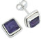orecchini a bottone in argento 925 con pietra preziosa viola ametista orecchini in vero argento sterling da donna regalo