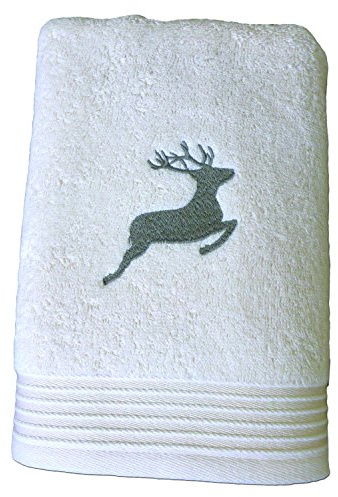 framsohn Frottier Gästetuch Hirsch 30 x 50 cm Champagner - Ecru