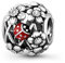 GNOCE Spiritual Garden Charms Perle en Argent Sterling Coccinelle avec Fleurs Charme Perles Fit Bracelet/Collier pour Femmes Filles Fille