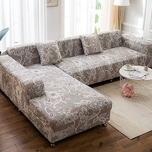 OOFAYWFD Sofabezüge Schonbezug Sofa Sofabezug L Form 3/2/1/4 Sitzer Sofahusse Couch Bezug Sofa Überzug Ecksofa Couchbezüg Sofa Hussen Stretch 2er 3er Sofa Abdeckung Uberzug Sofaüberwurf Couchhusse