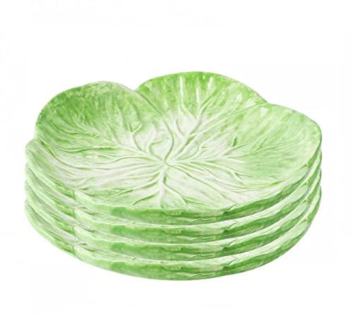 Gaolinci 7.5 Inches Cabbage Series Cartoon Ceramic Dinner Plate(Set of 4)