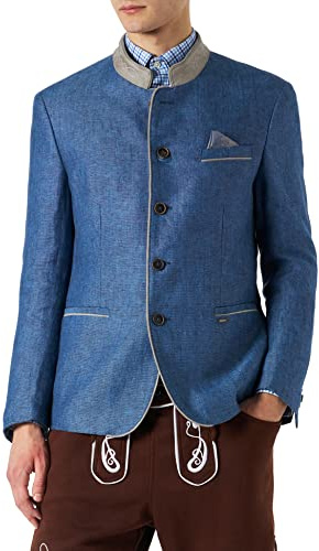 Bergfeuer Albano Giacca per Costume Tradizionale Bavarese, Blu, 54 Uomo