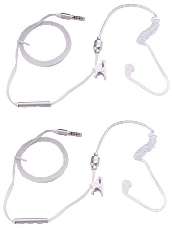 KVSERT 2 x professionelle Sicherheits-Headset-Ohrhörer für oder Android-Geräte