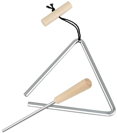 EASTROCK Triangle Instrument, Rhythm Steel Triangles Music Instrument Hand Percussion Triangles with Striker (6 Inch)