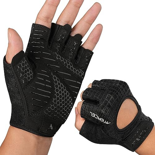 ATERCEL Fitness Handschuhe Herren Damen mit Vollhandpolsterung Trainingshandschuhe, Sporthandschuhe geeignet für Fitnessstudio, Gewichtheben, Radfahren L