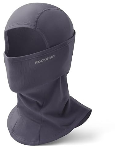 ROCKBROS Sturmhaube Herbst/Winter Thermo Balaclava für Outdoorsports Radfahren Skifahren Snowboard Reflektierend Winddicht Anti-Staub Atmungsaktiv Einheitsgröße für Damen Herren Zementgrau