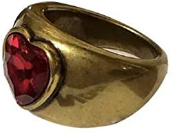 AMDXD Ehering Verlobungsring, Kupfer Ringe Klassiker, Gold Trauring Damen mit Zirkonia Rot Damenring Gr.52 (16.6)