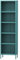 Jan Nowak Bücherregal Metall - Mario | Stabiles Regal Industrial mit 4 höhenverstellbaren Einlegeböden (4x30 kg) und Wandmontage | Hochregal Glitzernd, Regal Schmal | 50 x 180 x 35 cm | Marine