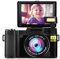 48-Megapixel-Digitalkamera, 4K-HD-Vlogging-Kamera für YouTube mit Autofokus, Anti-Shake, 180°-Flip-Bildschirm, 16-fachem Digitalen Zoompunkt und Digitalkameras Zum Aufnehmen Als