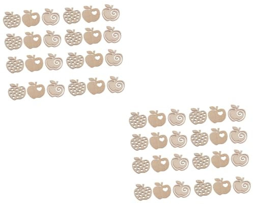 SEWACC Äpfel Streudeko 200 Stk Bastelzubehör Selber Machen Mini-chips Bulk-chips Tischdeko Esstisch Holzdekoration Wandtapetendekoration Holzscheibe Für Party Hölzerne Ornamente Bambus