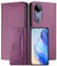MOJIA Hülle für Vivo V40 5G, Sturz- und Kratzfest, Hochwertiges PU-Leder Folio Brieftasche Handyhülle [magnetischer Verschluss]. Dark Purple