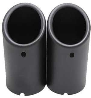 HGMGFYCX Auspuffblenden Für B&MW E30 E36 E46 E90 E91 E92 E93 F30 320i 325i 328i M Power Autoauspuff Schalldämpferspitze Turbo Sound Whistle Auto Car Styling(2pcs Matte Black)