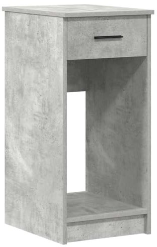 vidaXL Computerschrank mit Schublade Betongrau 35x45x77 cm, PC-Schrank, CPU-Ständer, PC-Ständer, Büroschrank, CPU-Halter, Computer-Tower-Ständer