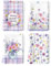 Arquiel 4er Set Geschirrtücher Lila Blume Küchentücher Dekorative 100% Baumwolle, 48 x 70 cm, Trockentücher Saugstarke Geschenk, Küche Dekoration
