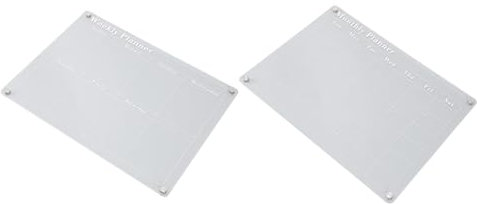 Qukaim Transparente Planungstafel, magnetisch, trocken abwischbar, 39,9 x 30 cm, transparenter Acryl-Planer, Wochen- und Monatstafel für Kühlschrank, leicht zu reinigen, magnetische Notiztafel