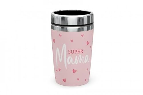 Thermobecher Isolierbecher Thermo Kaffeebecher To Go 240ml Thema: Mama/Papa/Emotionen (SuperMama - Rosa - 3887361)