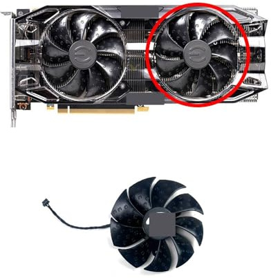 YLGOZFM Ventilateur de Refroidissement 87 mm PLA09215S12H pour Cartes Graphiques EVGA RTX 2060, 2070, 2080, 2080Ti et 2080S Super XC Ultra Faciles à remplacer(B)