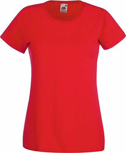Basic T-Shirt Valueweight - für Damen Farbe rot Größe L
