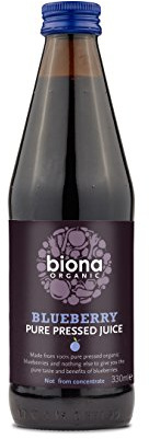 Biona 58916 Organic Blueberry Pure Super Juice 330 ml (Pack of 2)