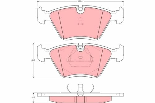 TRW Bremsbelagsatz, Scheibenbremse GDB1355 Kompatibel mit: AUDI 100 C3 Avant, 100 C3 Stufenheck, 200 C3 Avant, 200 C3 Stufenheck, COUPE B3
