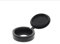 Pack of 100, 6/8g Black Hinged One Piece Plastic Screw Cover Caps (Small, 6/8g)