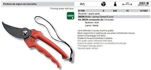 AUSONIA - Forbice da potatura cesoie da giardino per potare alberi cm 21