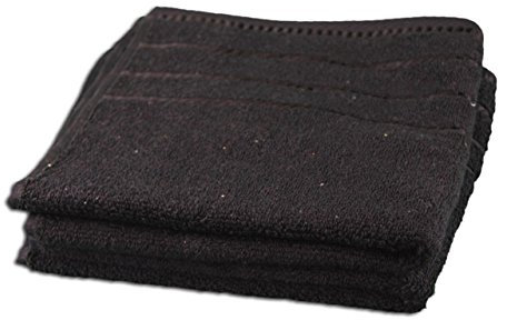 Gözze - Lot de 4 Serviettes, Berlin, 100% Coton, 50 x 100 cm - Noir