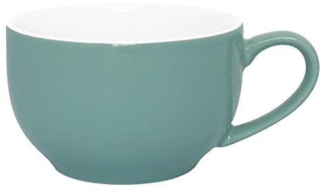 Olympia Cafe Coffee Mugs Aqua, Stoneware 230ml 8fl oz (12 Pack) - Oven, Microwave and Dishwasher Safe GL460