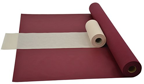 Sensalux Kombi-Set 1 Tischdeckenrolle 1,5m x 25m Bordeaux + Tischläufer 30cm Creme