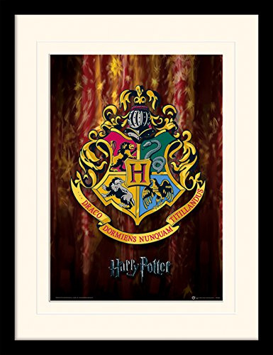 HARRY POTTER Framed Poster of Hogwarts Crest 30cm x 40cm - Official Merchandise