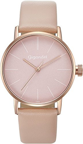 Gigandet Damen-Armbanduhr Quarzwerk Analog mit Lederarmband G43-015