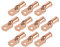 RIOCAN 10pcs 2/0 AWG-1/4”(M6) Ring Terminals 00 Gauge Copper Wire Lugs Battery Cable Ends Heavy Duty Battery Cable Terminal Connectors