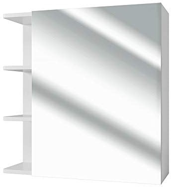 Vicco Spiegelschrank Fynn, Badezimmerspiegel, Weiß, 62 x 64 cm