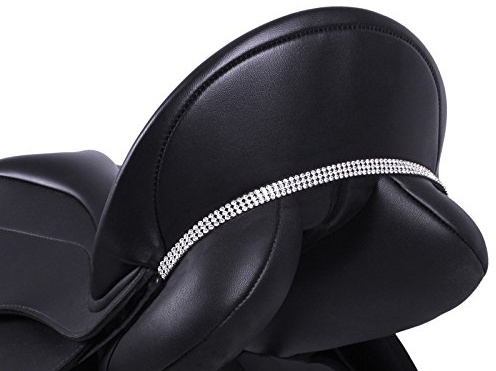 QHP Sattel Jewel Sattelschmuck mit Strass zum Aufpeppen Ihres Sattels Pimp Ihre Sattel (Warmblut, Madonna)