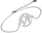 LENIRA® Welt Armband filigranes Armbändchen für Damen aus Edelstahl mit Gold und Roségold überzogen Armkettchen verstellbar 15-20 cm (Silber)