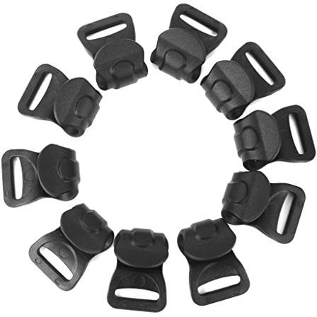 Tenlacum Plastic Inner Tent Hooks C Clips for Camping Caravan Awning Tent Pole(10pcs) (S)