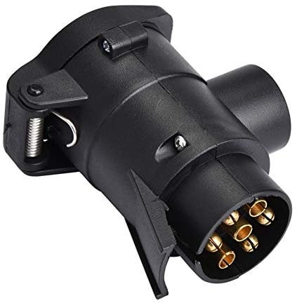 KSTE Gancio Traino Connettore, 7 a 13 Pin Auto Trailer Zoccolo dell'adattatore del convertitore della Spina Caravan Gancio Traino rimorchio connettore 12V