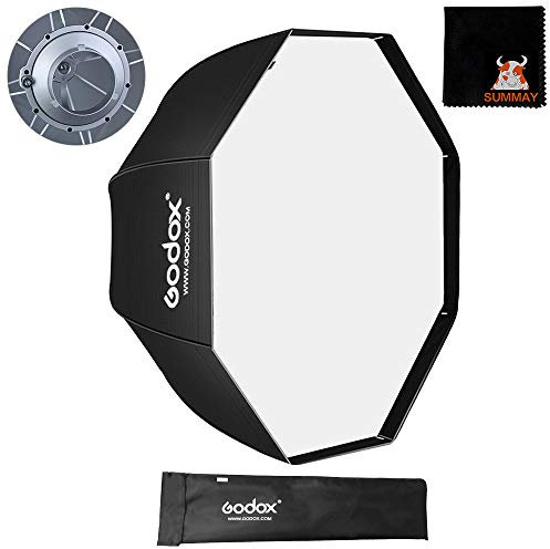 GODOX Ombrello Riflettore Softbox 120cm Portatile Ottagono Softbox con staffa Bowens per Studio Photography Speedlite Flash