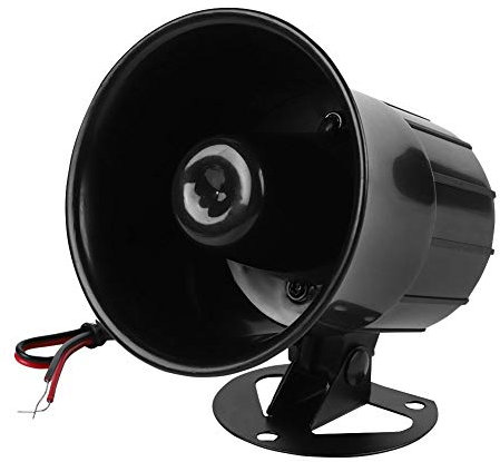 Sirène d'alarme 110dB DC 12V Fil klaxon d'alarme sirène Haut Parleur système antivol pour la sécurité extérieure